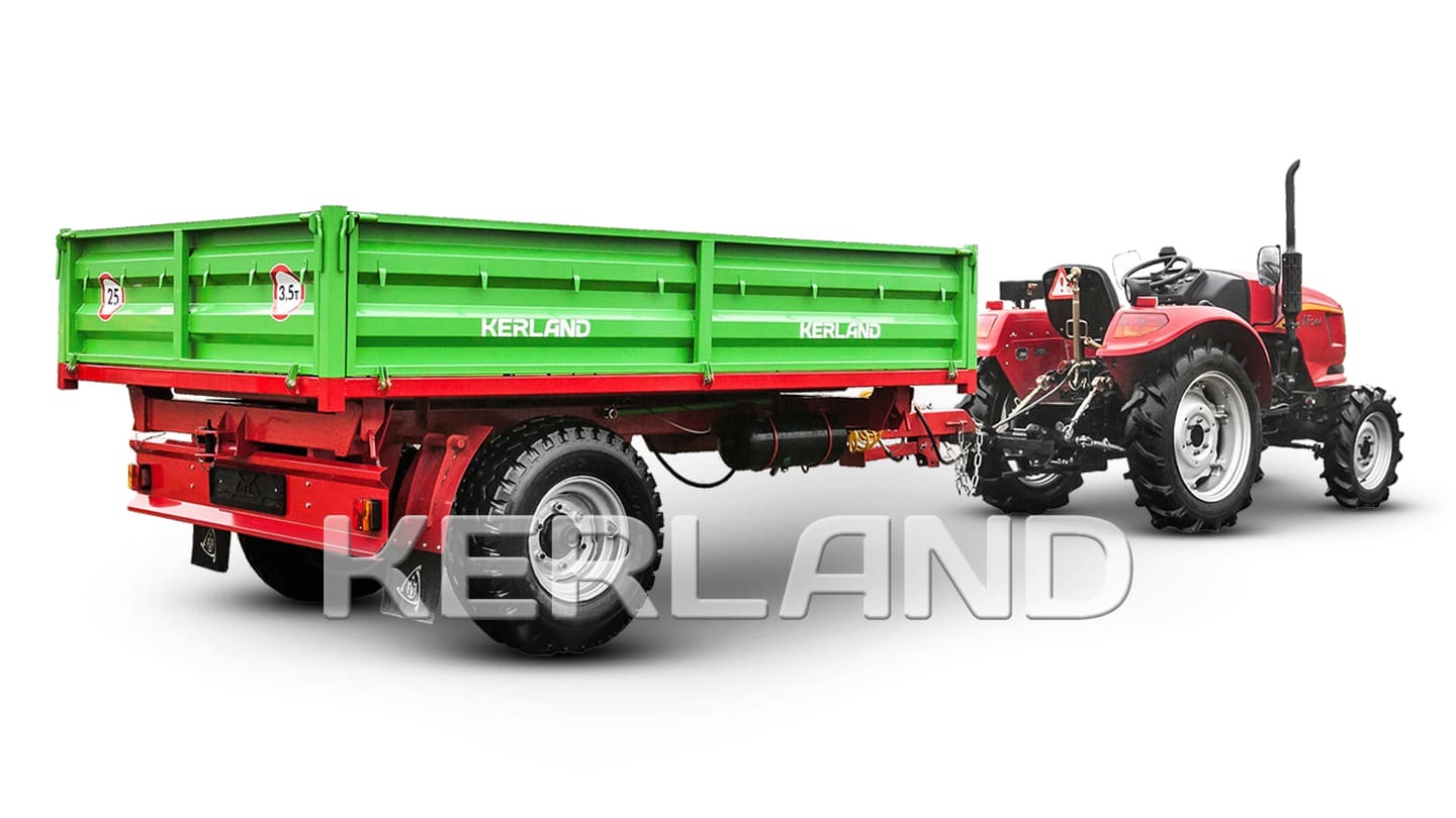 Прицеп Kerland | Керланд П-3530 с ПСМ к трактору (самосвальный на три стороны)